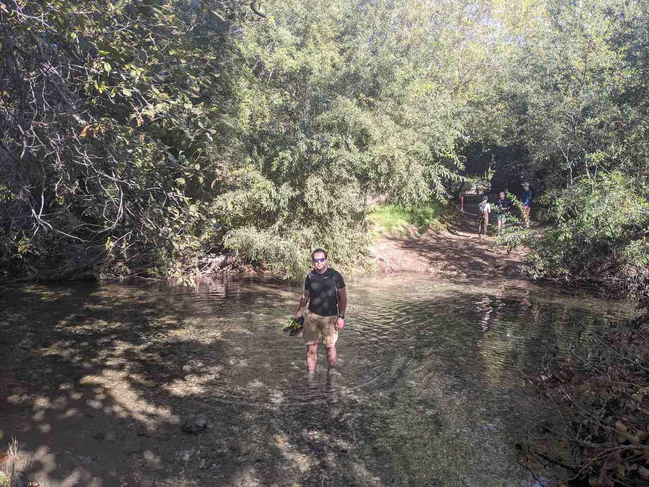 Andrew in a creek